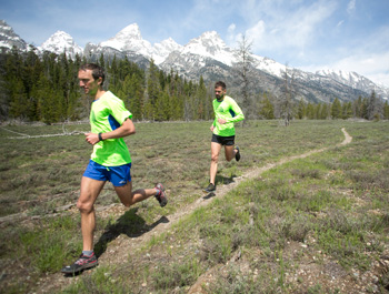 Mike Wolfe and Hal Koerner are expert ultrarunners attempting to set a record running up Mount Whitney. (Photo courtesy of North Face).