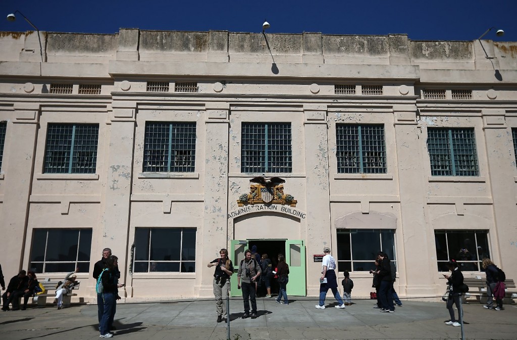 Tourists at Alcatraz, a National Park Service facility that's closing as part of a federal government shutdown.(Justin Sullivan/Getty Images). 