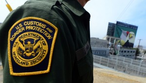 A U.S. Border Patrol agent at a crossing point in San Ysidro, Calif. (Frederic J. Brown/AFP-Getty Images) 