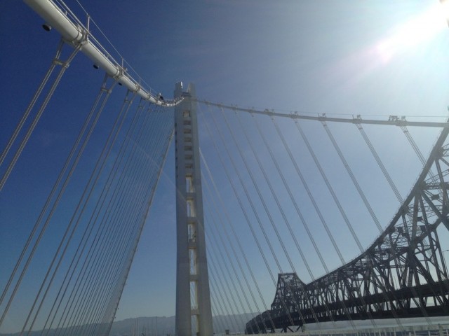 The Bay Bridge's new eastern span. (Isabel Angell / KQED)
