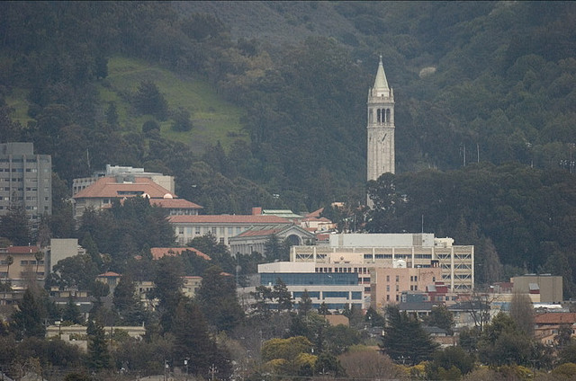 The UC Berkeley campus as viewed from the marina area. (Studio H/Flickr)