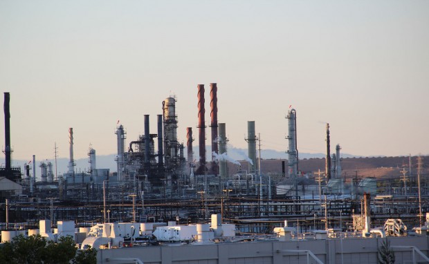A section of Chevron's Richmond oil refinery. (Deborah Svoboda/KQED)