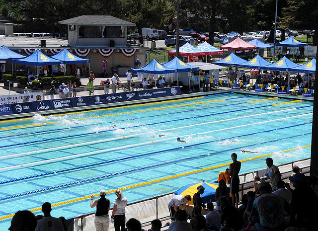 The George F. Haines International Swim Center in Santa Clara. (jdlasica / Flickr Commons)