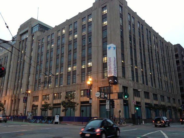 Twitter headquarters, on Market Street in San Francisco (Olivia Hubert-Allen). 