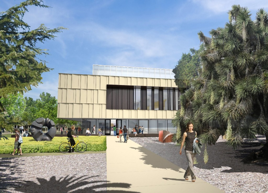Artist's rendering of the museum building for the Anderson Collection at Stanford University. (Courtesy Stanford University.)