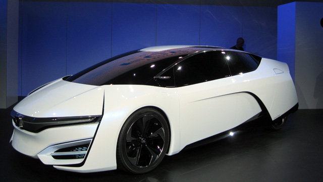 Honda unveiled its new FCEV hydrogen fuel-cell concept car at the 2013 L.A. Auto Show. (Susan Valot/KQED)