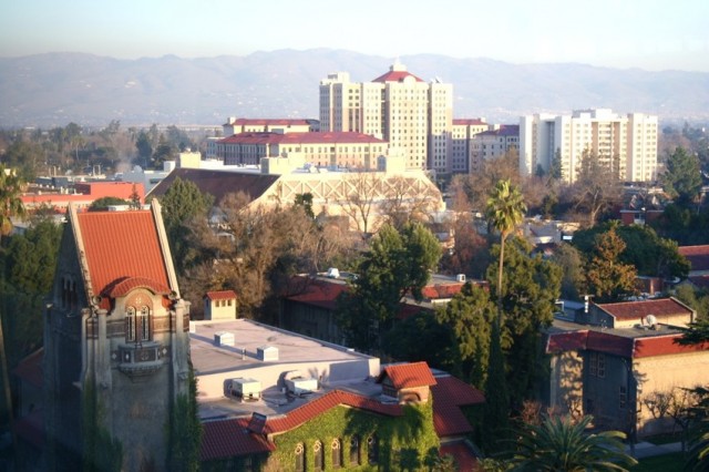 Aerial view of San Jose State University. (Steve McFarland/Flickr)