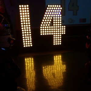 Numeral that was part of Times Square New Year's Eve "ball drop" display. (Emmanuel Dunand/AFP-Getty Images)