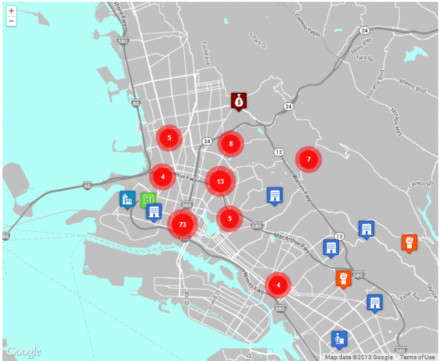 Live Work Oakland is a database and map of the Oakland Tech Ecosystem.