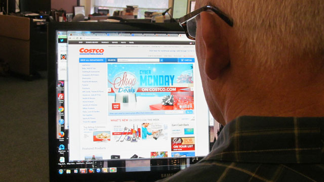One survey says half of U.S. workers will be shopping online today. (Don Clyde/KQED)