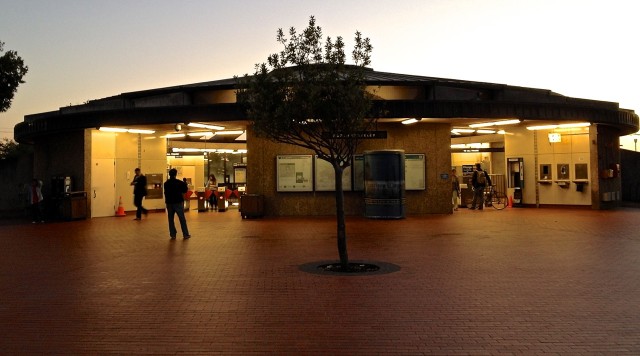 North Berkeley BART station on the eve of October strike (Dan Brekke/KQED). 