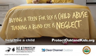 A new billboard campaign is aimed at combatting youth sex trafficking. (Photo courtesy of the Alameda County District Attorney's Office)