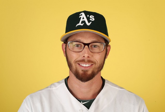 Oakland A's infielder Eric Sogard, the face that sunk Buster Posey. (Christian Petersen/Getty Images)