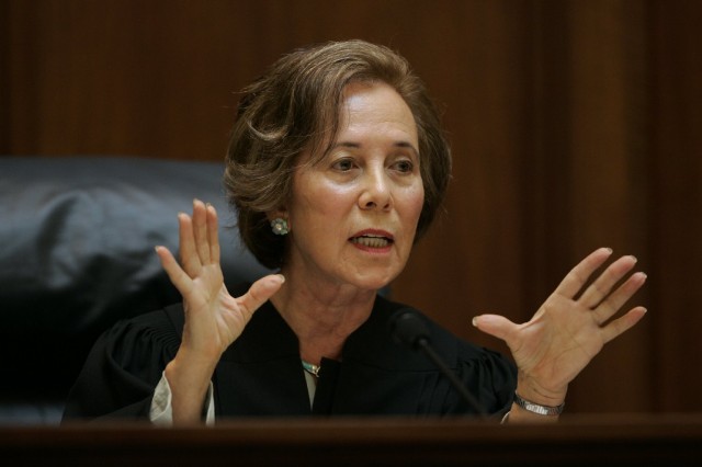 California Supreme Court Associate Justice Joyce Kennard, during 2009 arguments over state's same-sex marriage ban, Proposition 8. (Getty Images)