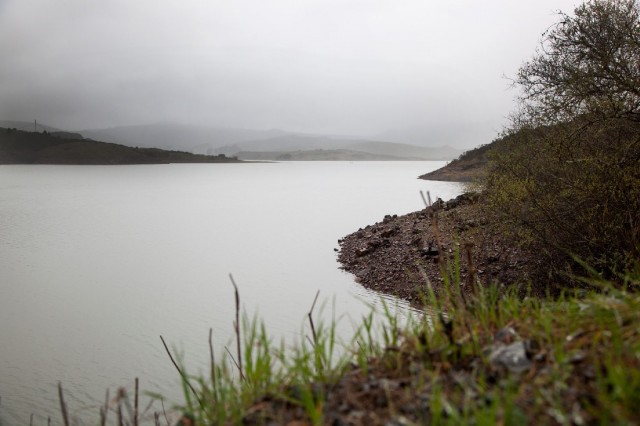 Nicasio Reservoir, one of seven lakes supplying the Marin Municipal Water District. (Mark Andrew Boyer/KQED).