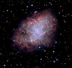 The Crab Nebula, as photographed by the 14-inch Schmidt-Cassegrain telescope with CCD camera at the Robert Ferguson Observatory. (Courtesy Steve Smith and Cecelia Yarnell)