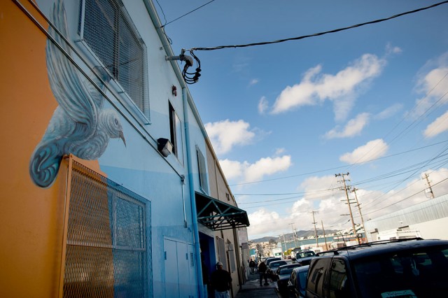 Mother Brown's Dining Room, a soup kitchen in Bayview-Hunters Point, wants to add a 100-bed homeless shelter (Mark Andrew Boyer / KQED)