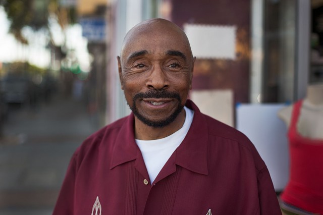 Marvin Robinson, owner of Dollar Store and More on 3rd Street, sees both sides of the issue (Mark Andrew Boyer/KQED)