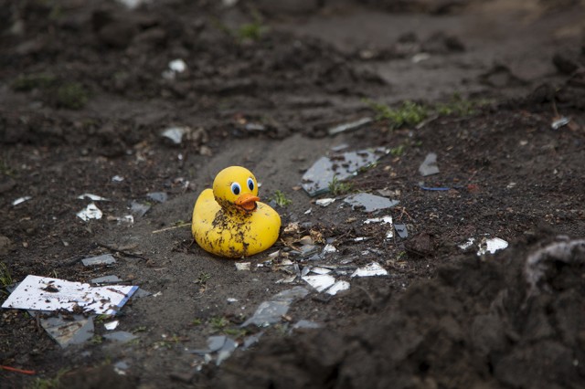 Personal possessions are spread throughout the Bulb as workers continue to clean the area. (Mark Andrew Boyer/KQED)