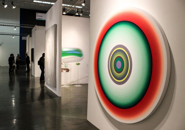 Art on display at the inaugural Silicon Valley Contemporary and Modern Fine Art Fair. The fair, which ran from April 10 to 13, focused on the convergence of technology and art, showcasing works inspired by the digital world. (Katie Brigham/Peninsula Press)