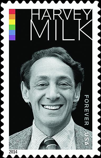 The new Harvey Milk stamp, released today.