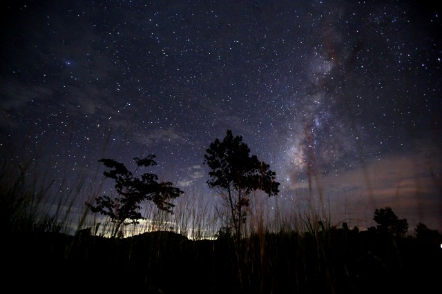 This long-exposure photograph of the Perseid meteor shower, taken on Aug. 12, 2013, shows the Milky Way in the clear night sky near Yangon, Burma. (Ye Aung Thu/AFP/Getty Images)