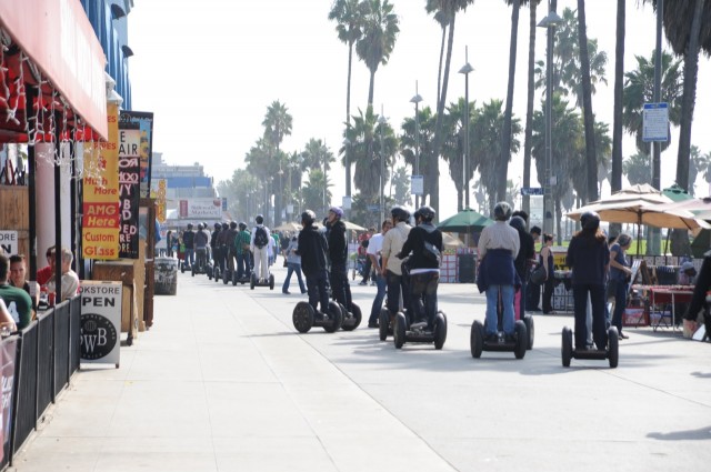 Segways on the Venice Beach Boardwalk. (www.YoVenice.com/Flickr)