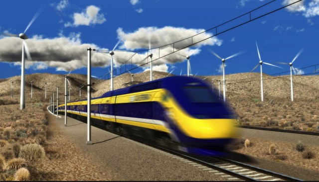 Rendering of high-speed rail. (Courtesy the High-Speed Rail Authority)