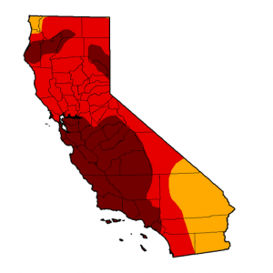 More than 80% of California is now in severe drought, according to the U.S. Drought Monitor. (Courtesy of U.S. Drought Monitor)