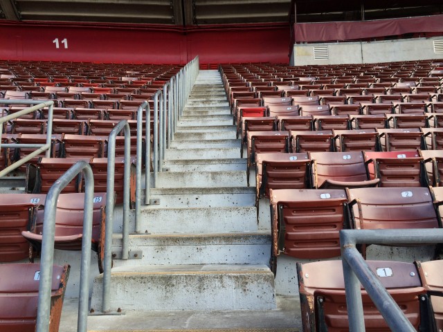 A portion of the upper deck and Candlestick Park. Stadium is due for demolition early next year. (Dan Brekke/KQED)