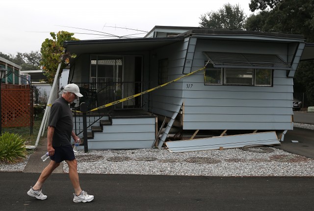Many are reporting homes have shifted off their foundation. (Justin Sullivan/Getty Images)