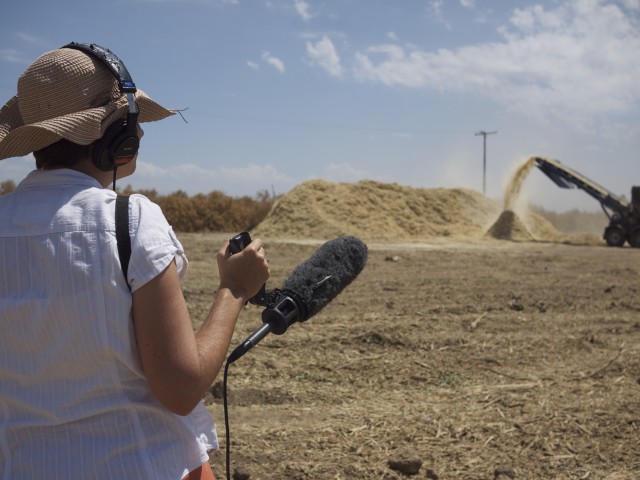 KQED's Sasha Khokha, on assignment in the San Joaquin Valley. (Suzie Racho/KQED)