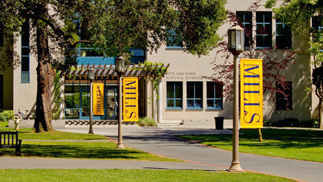 The campus of Mills College in Oakland. (<a href="https://www.flickr.com/photos/cronncc/5740450376/in/photolist-9KgiUm-6phKZp-6pnfpQ-2Q61hp-2QarHs-2Q61Bc-6phHDz-6pnscJ-6pi8x8-6pi6kV-9KggJU-6pnthY-6phJBK-6pnvof-6phNzX-6piHwk-56BZgb-6phD1F-8v1tV7-6piadn-82sX8E-6pmKi3-6piEGV-9Kdt5X-6pn5KW-6pi9m2-6pn7dm-6pnnW7-6pnzrL-6piebv-6picbx-8RCCZT-9KdwNP-7xu3Sb-eRqKJH-9evDio-9evDco-9evDFJ-9evDZJ-9evDA9-9evE4A-9esysF-9esyNZ-9evDPm-9eszFV-9eszpT-9evErC-9esyxx-9evDV3-9eszdZ">Curtis Cronn/Flickr</a>)
