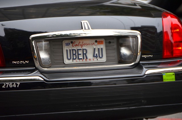 An Uber car drives in San Francisco, where ride services are now a major presence. (Adam Fagen/Flickr)