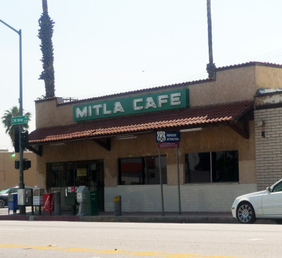 The exterior of the Mitla Cafe today. (Lisa Morehouse/KQED)