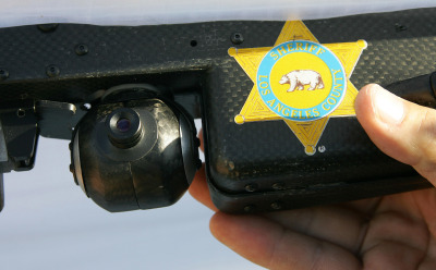 In 2006, The Los Angeles Sheriff's Dept. began experimenting with SkySeer drones to carry out surveillance and rescue operations. It marked the first time unmanned aerial vehicles, long used by the military in war zones, were used by law enforcement. (ROBYN BECK/AFP/Getty Images)