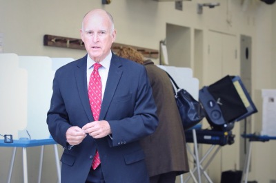 Gov. Jerry Brown may have had the best year in politics of anyone in California. (Jeremy Raff/KQED)