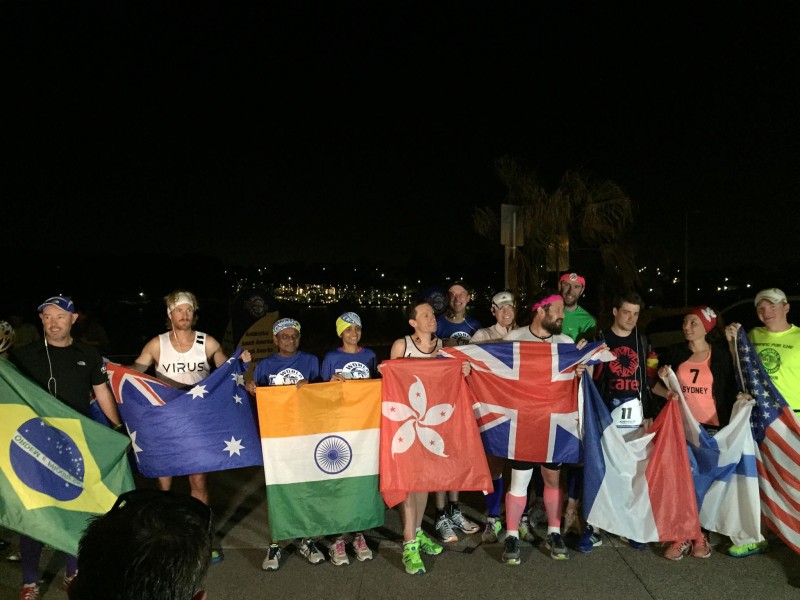 The World Marathon Challenge runners before starting the final race of their journey in Australia.