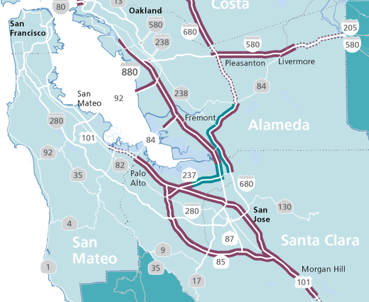 Transportation officials envision a 550-mile network of express toll lanes by 2035.