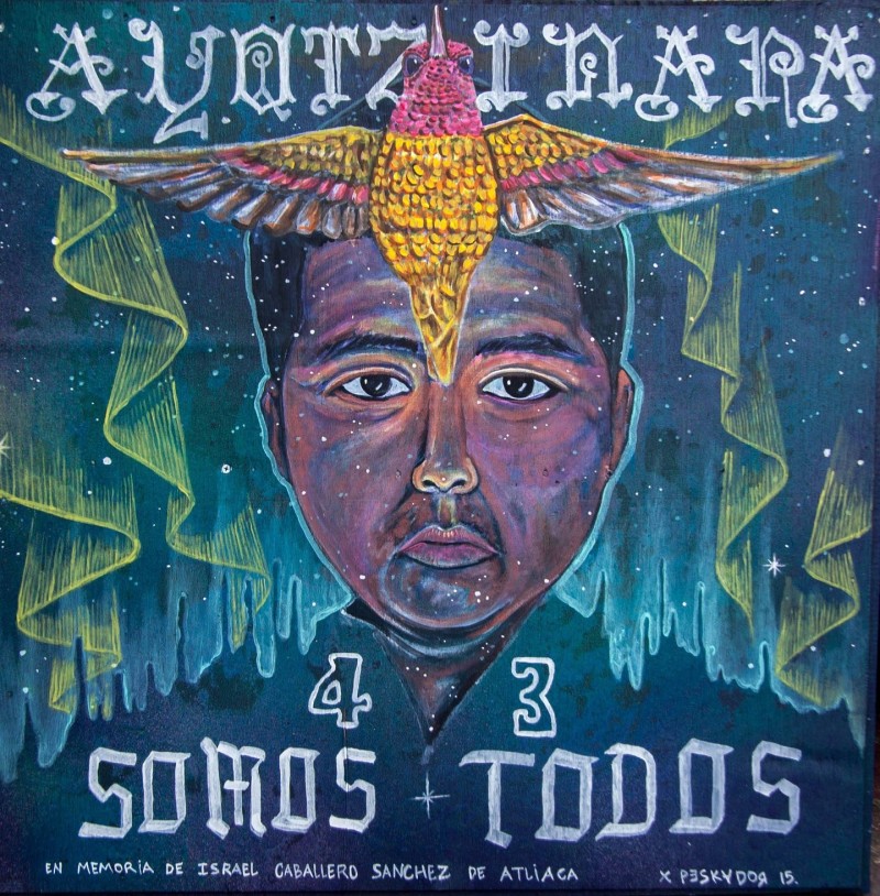 Pancho Pescador will show his painting as part of the art show "Desde San Francisco a Ayotzinapa, Somos 43."