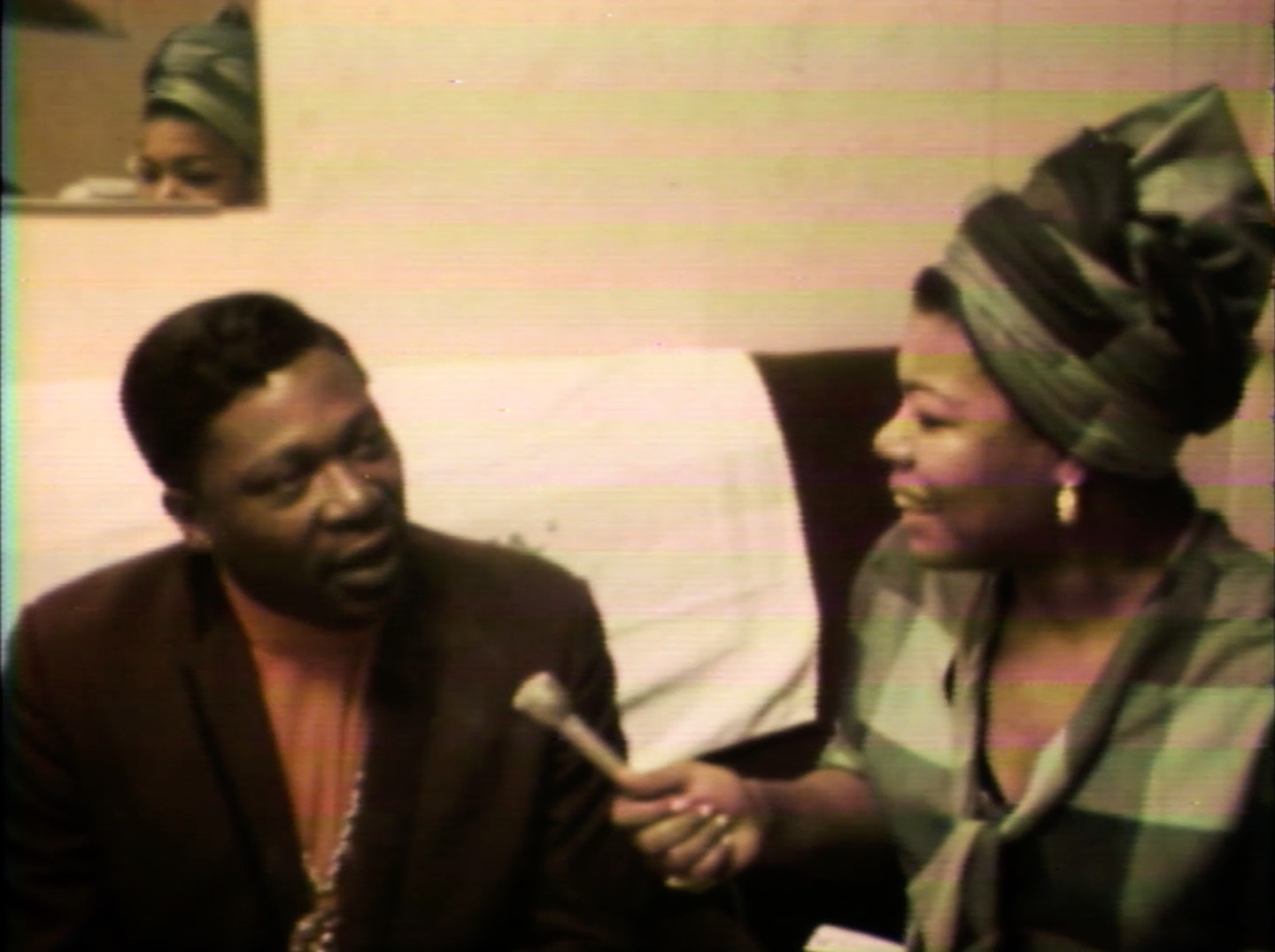 Maya Angelou interviewing B.B. King in an episode about music from "Blacks, Blues, Black!"