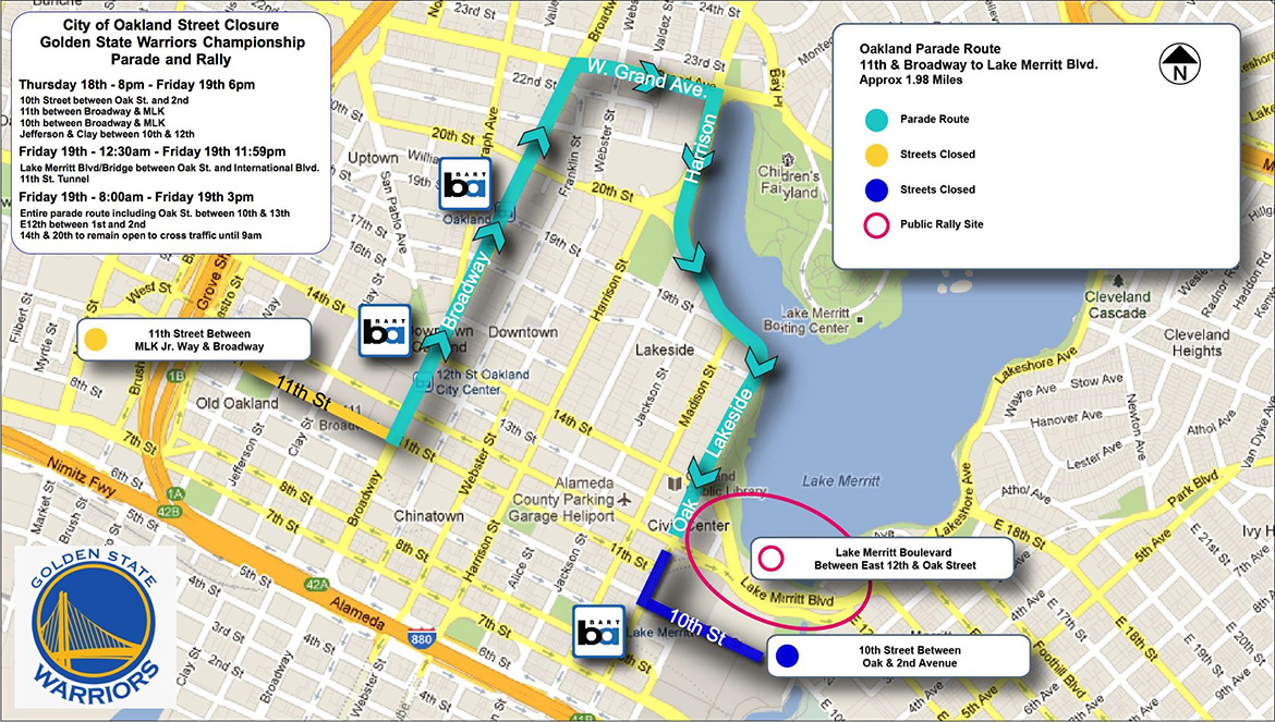 Warriors parade route.