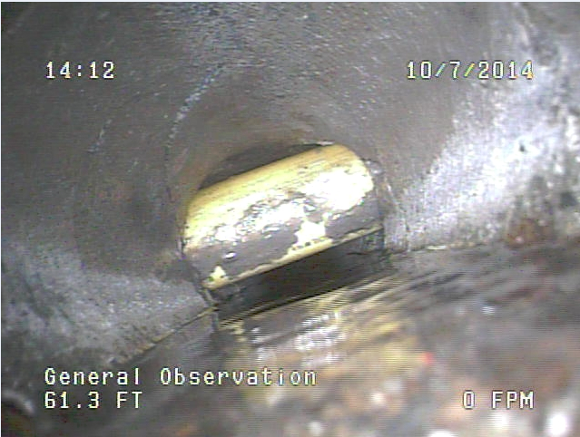 Example of a cross bore.
