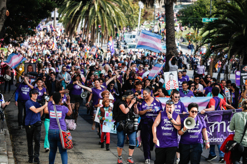 The Trans March began in Dolores Park.