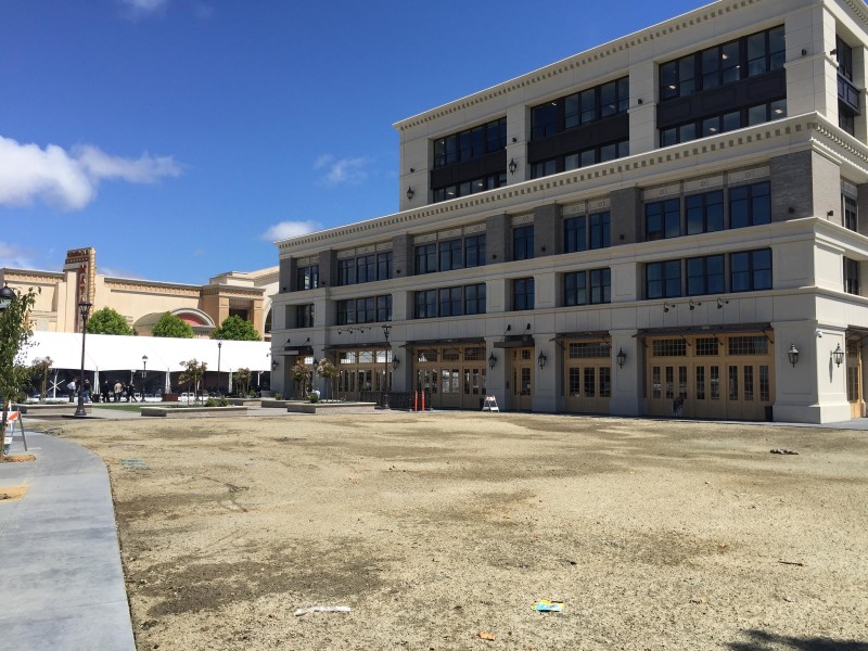 The new Taylor Farms headquarters in downtown Salinas. Next to it, a festival tent hosted the Forbes AgTech Summit.