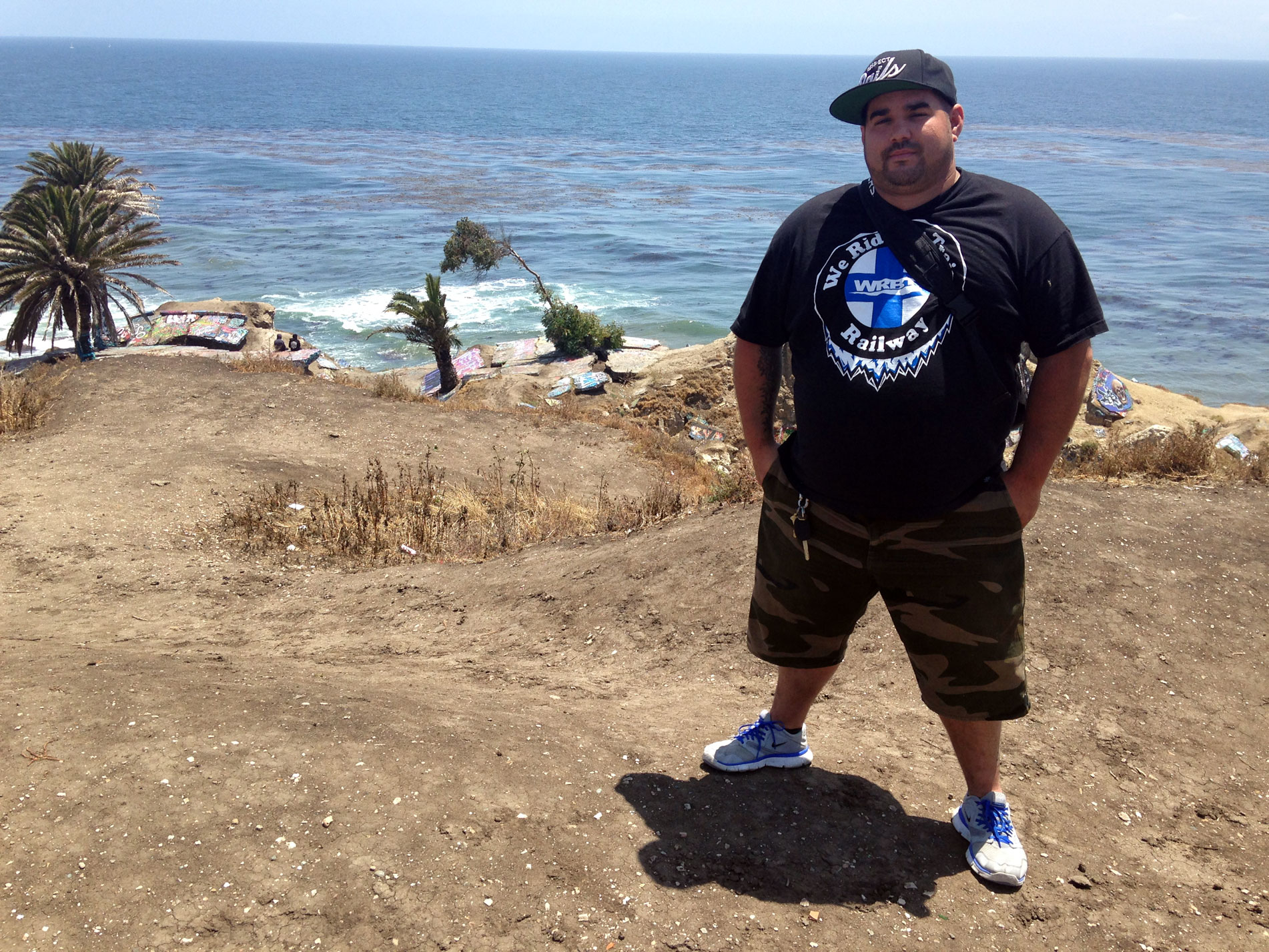 Anthony Bora likes to explore Sunken City’s winding trails and graffiti, and admire the view. “This is one of the most beautiful views that I’ve seen in Southern California,” he said.