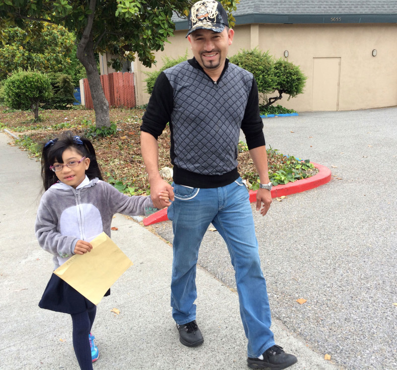 Janitor Jesus Solorio says he will do anything to make a better life for his daughter.