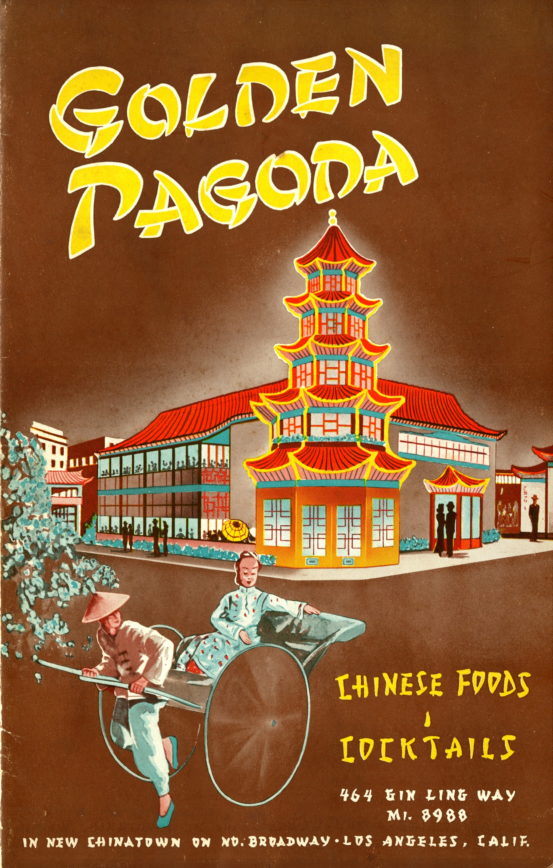 Menu cover from the Golden Pagoda restaurant.