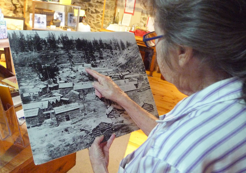 Marilyn Ferguson, local historian at the Fountain and Tallman Museum on Main Street in Placerville.
