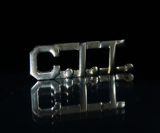Officers who have gone through CIT training wear this pin on their uniform. (Alex Emslie/KQED)